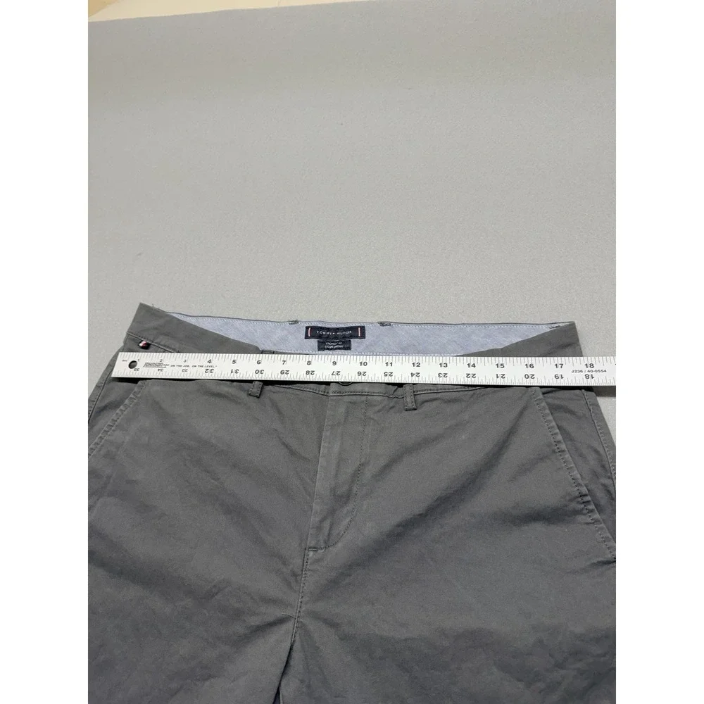 TOMMY HILFIGER Mens Gray Straight Business Trousers - Size 34X32
